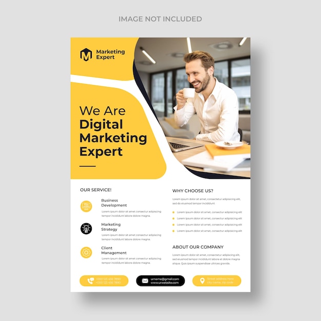 Moderne sjabloon voor digitale marketingflyers