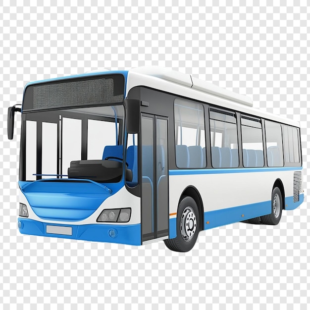 Moderno autobús urbano azul y blanco Vehículo de transporte público
