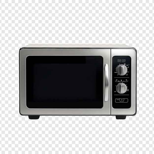 El moderno horno de microondas de acero inoxidable