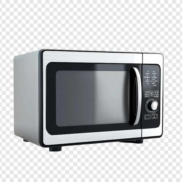 El moderno horno de microondas de acero inoxidable