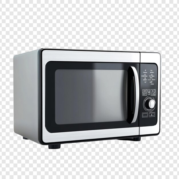 El moderno horno de microondas de acero inoxidable