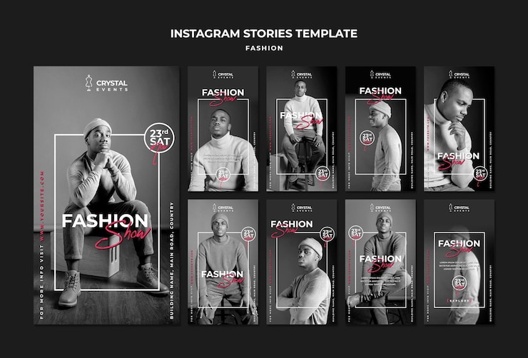 Gratis PSD modeshow instagram verhalen