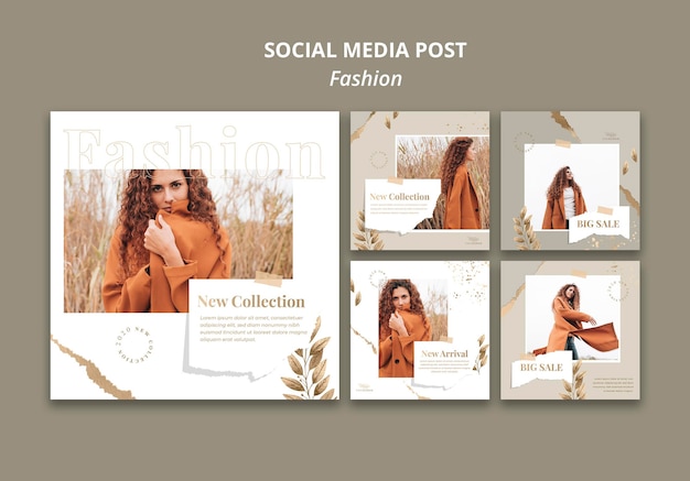 Gratis PSD modewinkel sociale media post-sjabloon