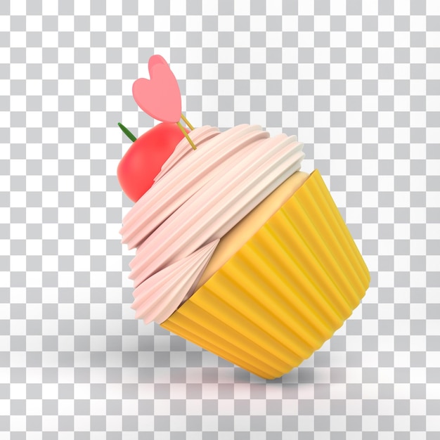 Gratis PSD moederdag cupcake