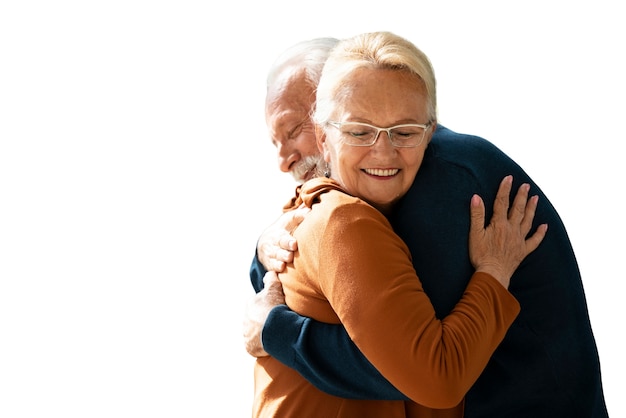 Momentos tiernos de pareja de ancianos