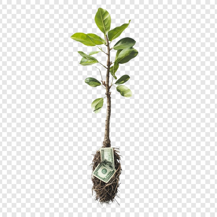 PSD Gratis money tree investment growth concept
