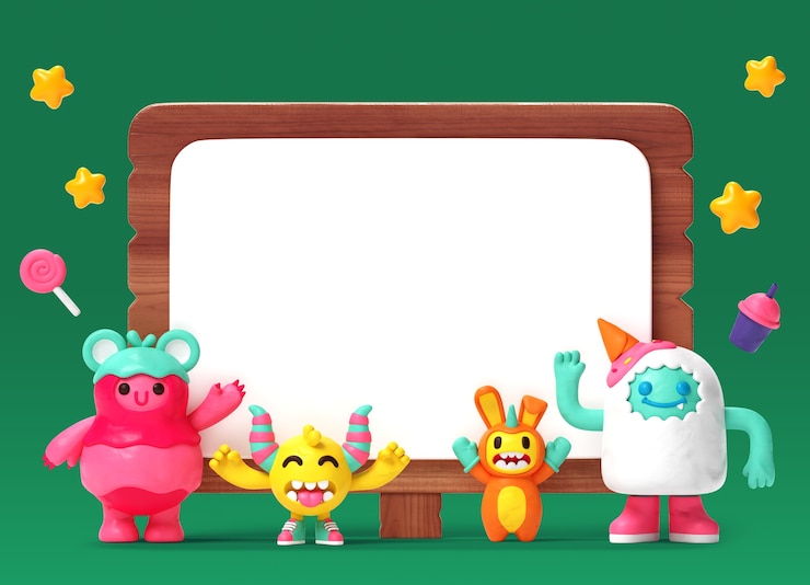 PSD gratuito monsters vendite sfondo banner vuoto