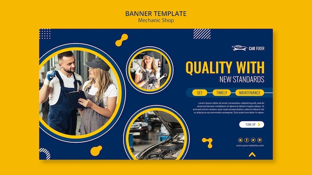 Gratis PSD monteur winkel sjabloon banner