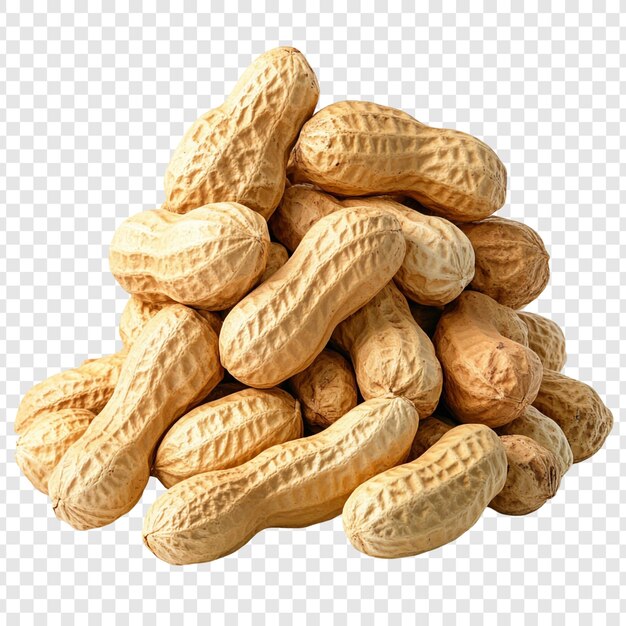 Un montón de cacahuetes asados listos para comer