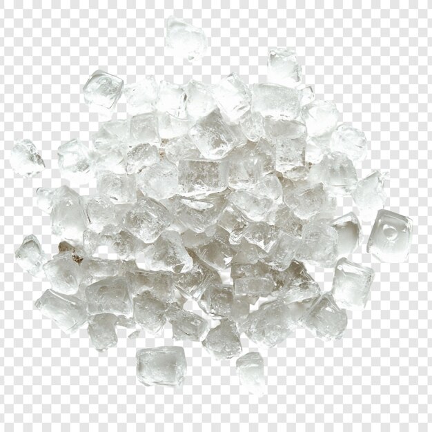 Un montón de cubos de hielo brillantes cristalinos y refrescantes