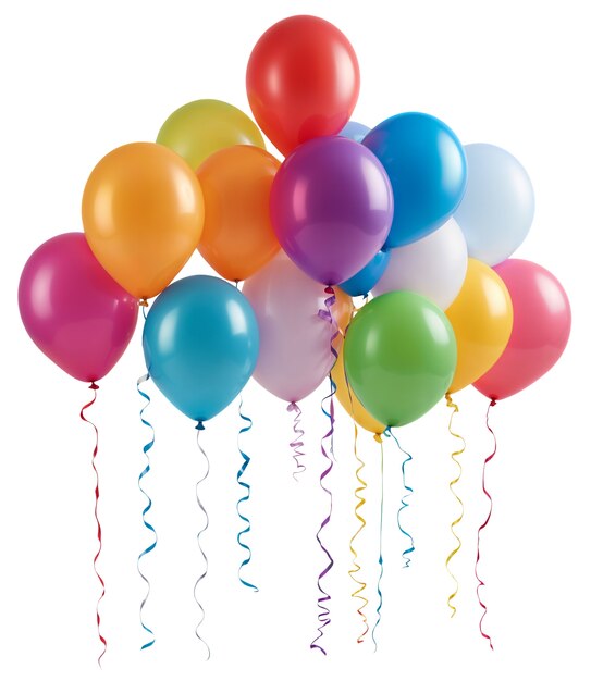 Un montón de globos flotantes aislados