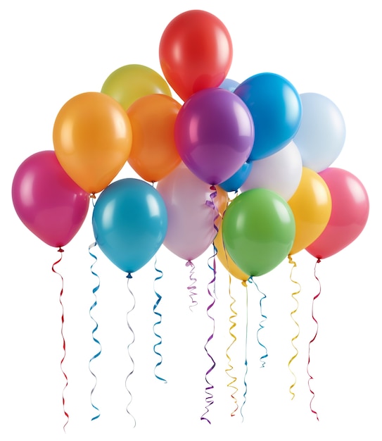 Un montón de globos flotantes aislados