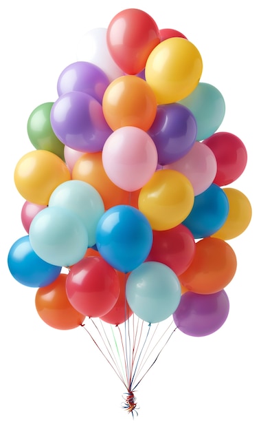 Un montón de globos flotantes aislados