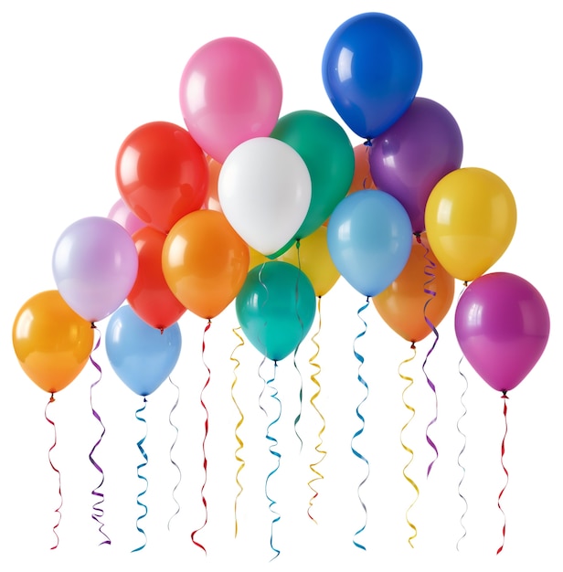 Un montón de globos flotantes aislados
