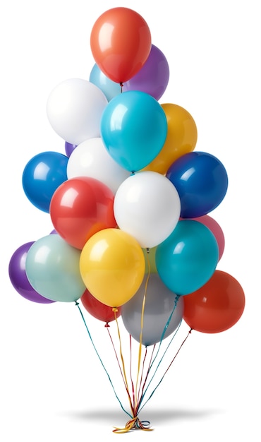 Un montón de globos flotantes aislados