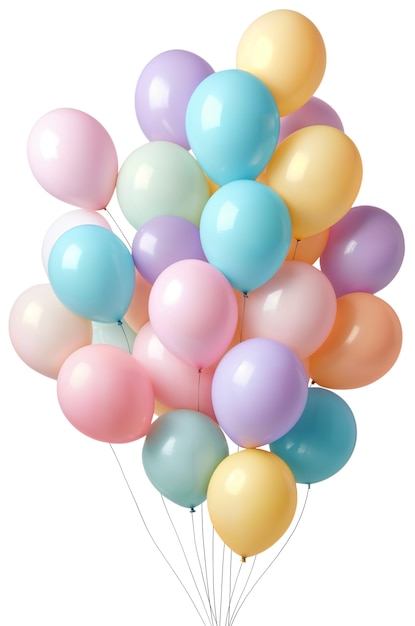 Un montón de globos flotantes aislados