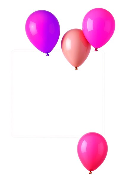 Un montón de globos flotantes aislados