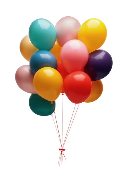 Un montón de globos flotantes aislados