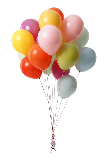 Un montón de globos flotantes aislados