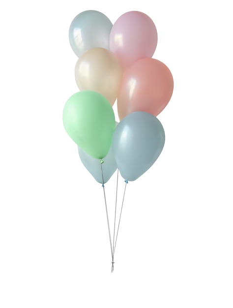 Un montón de globos flotantes aislados