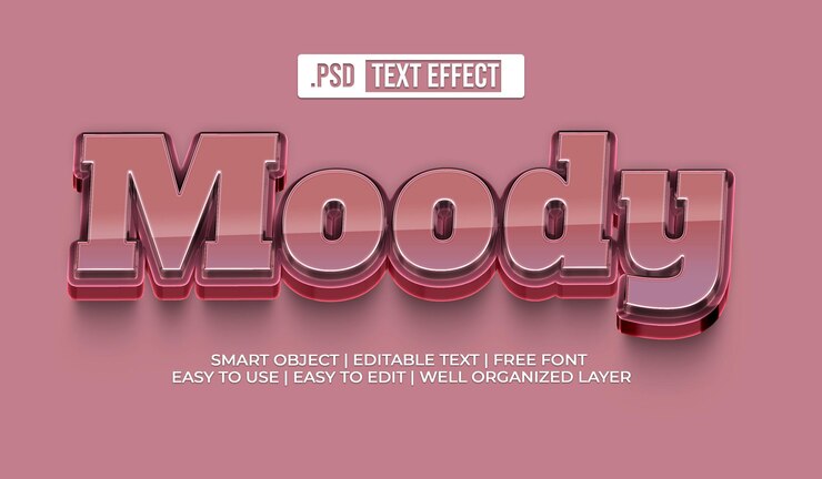 PSD Gratis moody text style effect