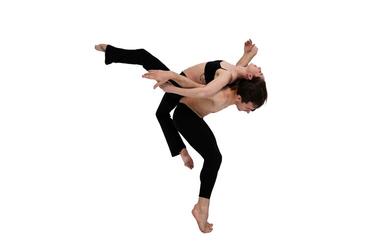 Gratis PSD mooie dansers die choreografie doen