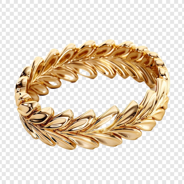 Gratis PSD mooie ontworpen gouden armband geïsoleerd op transparante achtergrond