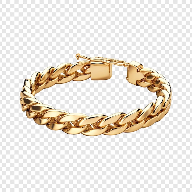 Mooie ontworpen gouden armband geïsoleerd op transparante achtergrond