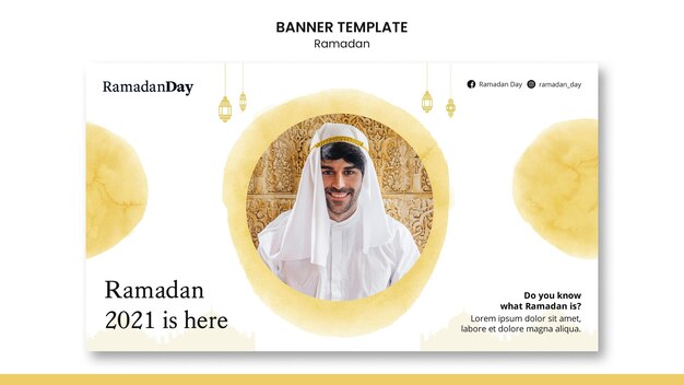 Mooie ramadan banner met foto