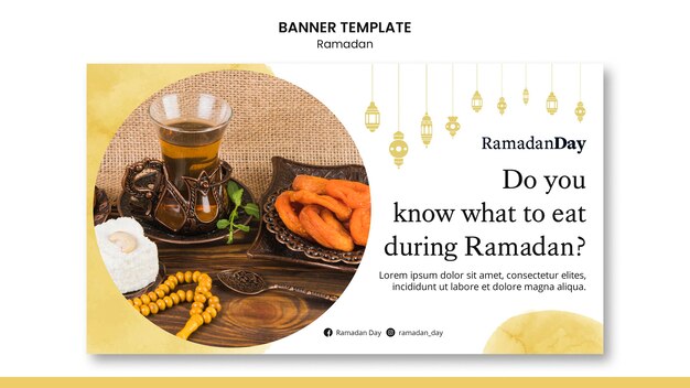 Mooie ramadan banner met foto