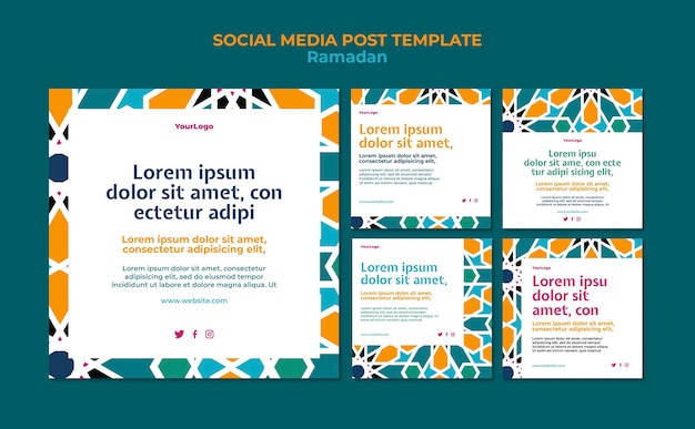 Gratis PSD mooie ramadan posts op sociale media