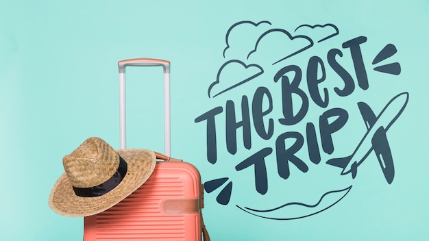 Motiverende belettering citaat voor vakantie reizen concept
