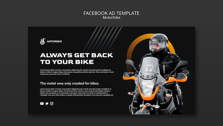 PSD Gratis motorbike business facebook template