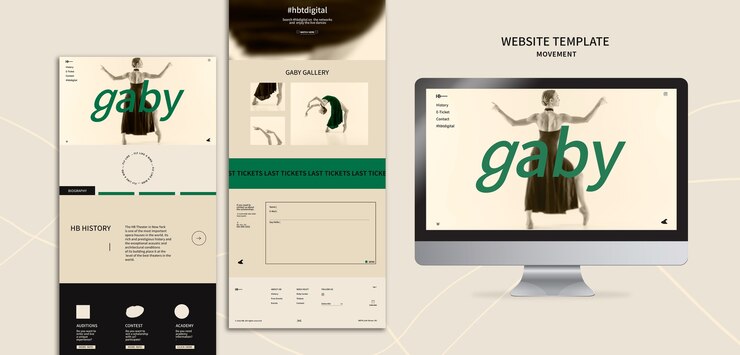 PSD Gratis movement web template template