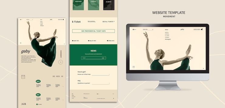 PSD Gratis movement web template template