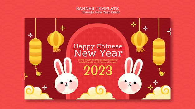 Muestra banner año nuevo chino