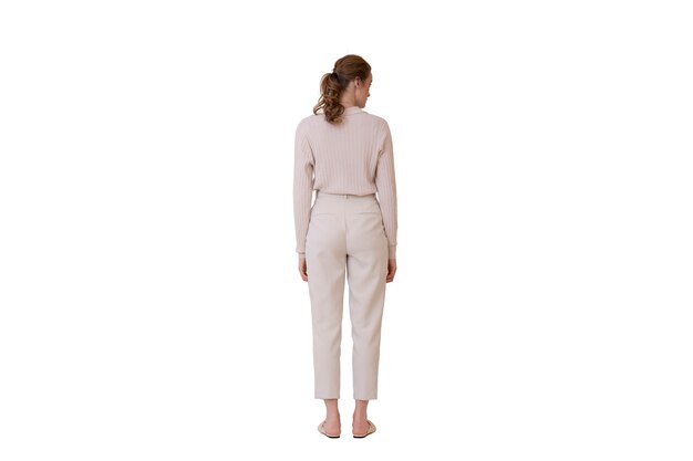 mujer adulta, llevando, un, blanco, camisa