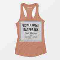 PSD gratuito mujeres ideal racerback tank mockup 03