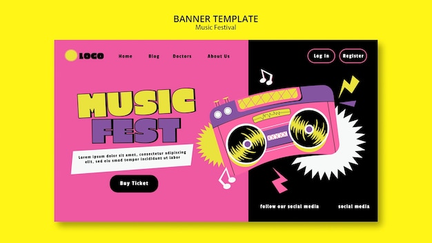 Music Festival Banner Template