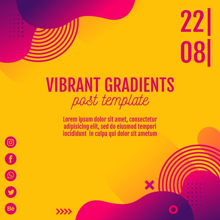 PSD Gratis music festival yellow background template