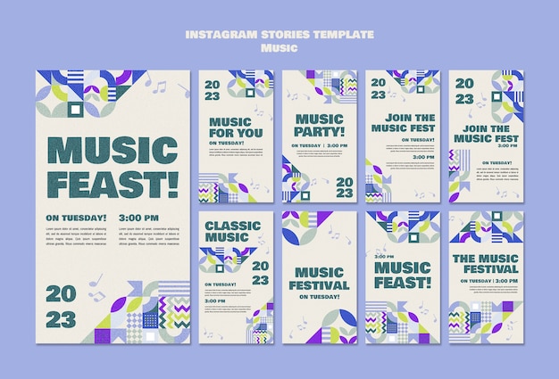 Musica mostra storie di instagram
