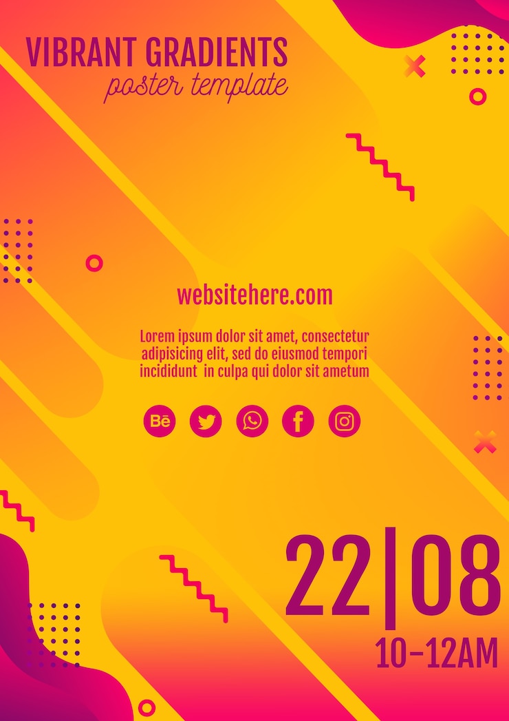 Gratis PSD muziek festival gele poster sjabloon