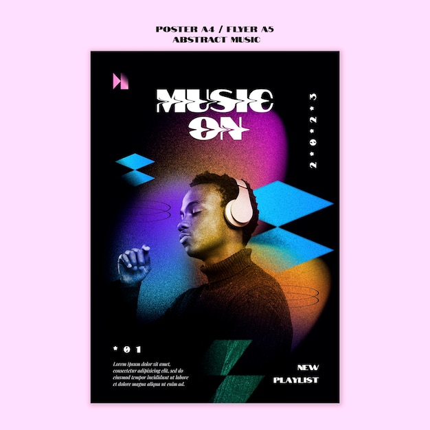 Gratis PSD muziekfestival poster sjabloon