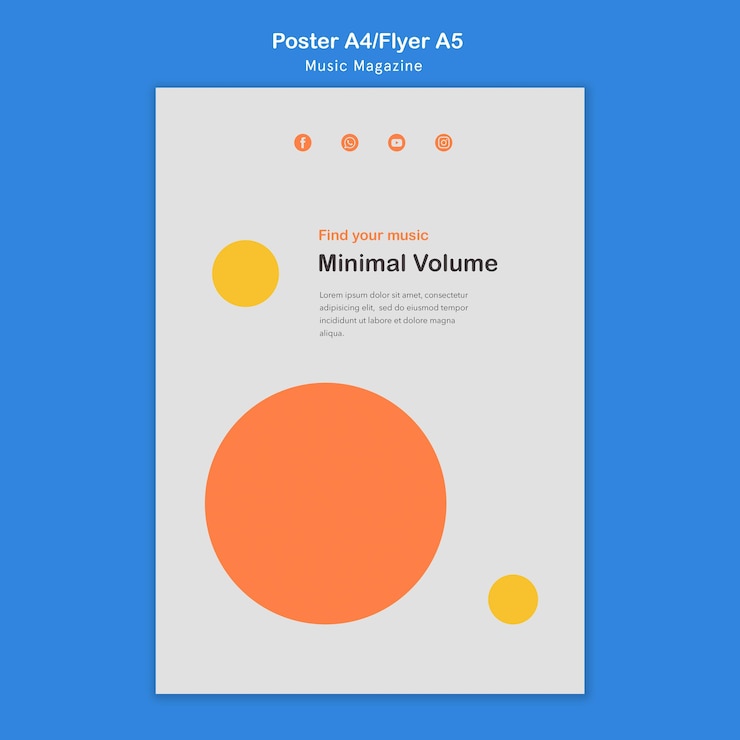 Gratis PSD muziektijdschrift poster thema