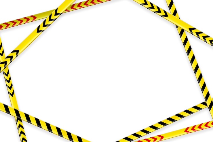 PSD gratuito nastro di quarantena realistico isolato