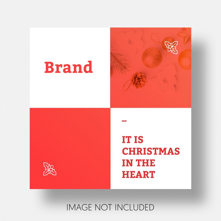 PSD gratuito natale instagram media post modello instagram
