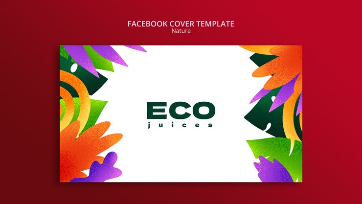 PSD Gratis natural eco juice social media cover template