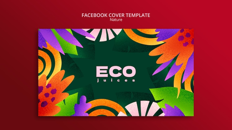 PSD Gratis natural eco juice social media cover template
