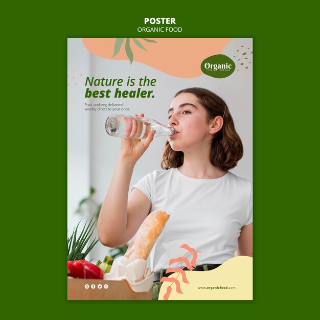 La naturaleza es la mejor plantilla de póster de sanador