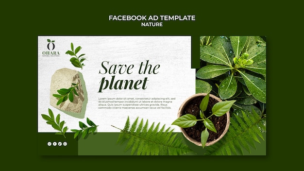 Gratis PSD natuur facebook advertentiesjabloon